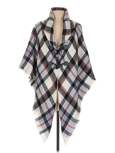 Pre-owned Francesca's Poncho In Gray