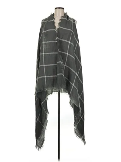 Pre-owned Francesca's Poncho In Gray