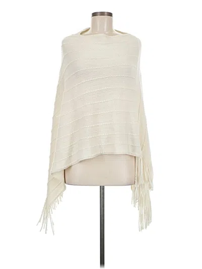 Pre-owned Francesca's Poncho In Ivory