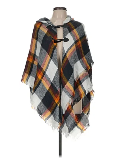 Pre-owned Francesca's Poncho In Orange
