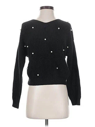 Pre-owned Francesca's Pullover Sweater In Black