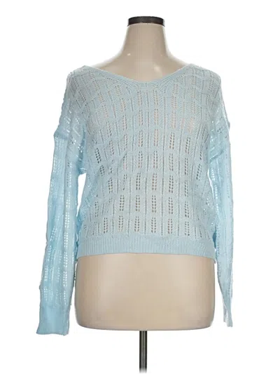 Pre-owned Francesca's Pullover Sweater In Blue
