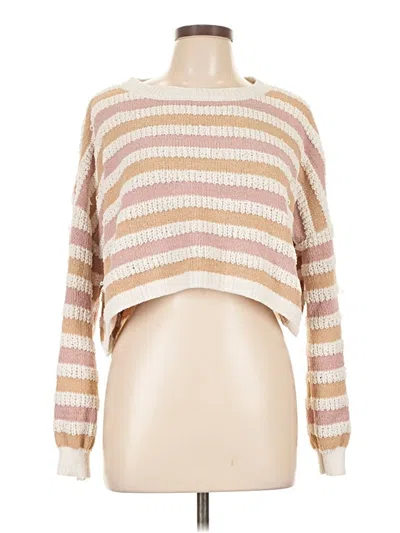 Pre-owned Francesca's Pullover Sweater In Brown