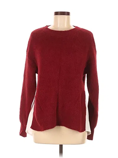 Pre-owned Francesca's Pullover Sweater In Burgundy