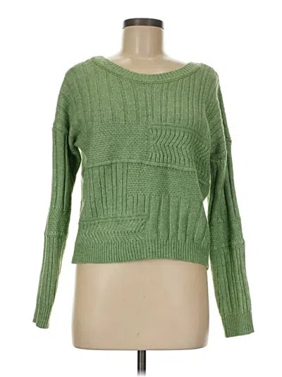 Pre-owned Francesca's Pullover Sweater In Green