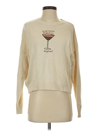Pre-owned Francesca's Pullover Sweater In Ivory