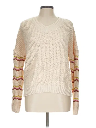 Pre-owned Francesca's Pullover Sweater In Ivory