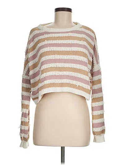 Pre-owned Francesca's Pullover Sweater In Pink