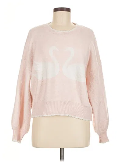 Pre-owned Francesca's Pullover Sweater In Pink