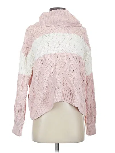 Pre-owned Francesca's Pullover Sweater In Pink