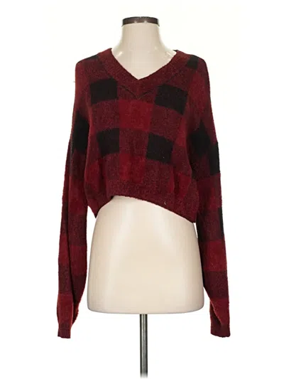 Pre-owned Francesca's Pullover Sweater In Red