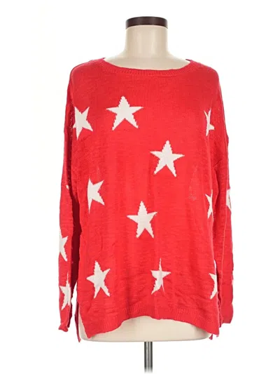 Pre-owned Francesca's Pullover Sweater In Red