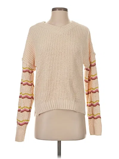 Pre-owned Francesca's Pullover Sweater In Tan