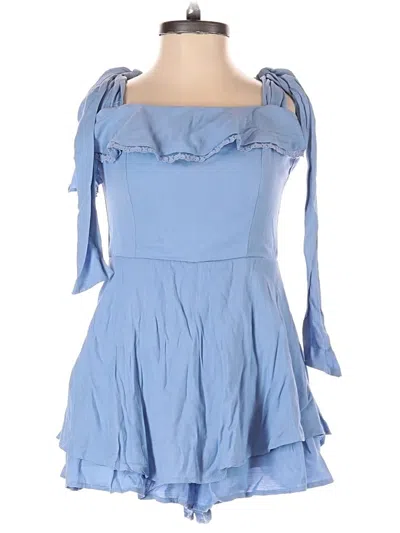 Pre-owned Francesca's Romper In Blue
