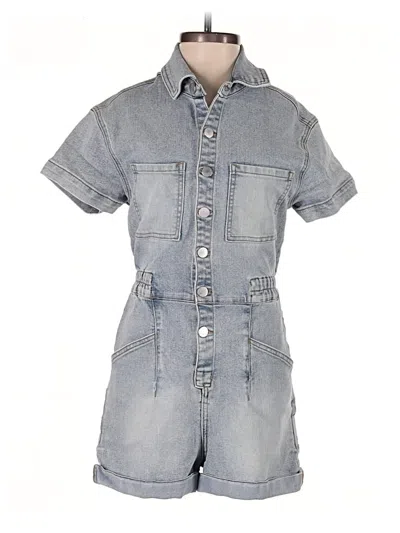 Pre-owned Francesca's Romper In Gray