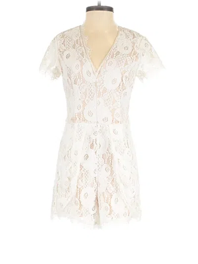 Pre-owned Francesca's Romper In Ivory