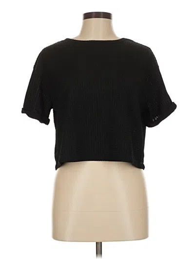 Pre-owned Francesca's Short Sleeve T-shirt In Black