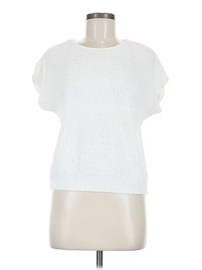 Pre-owned Francesca's Short Sleeve Turtleneck In White