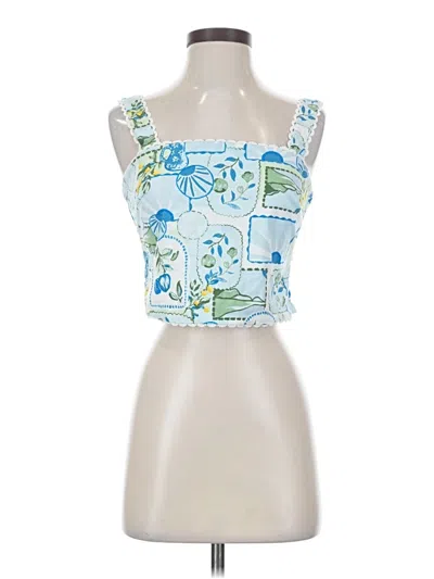 Pre-owned Francesca's Sleeveless Blouse In Blue
