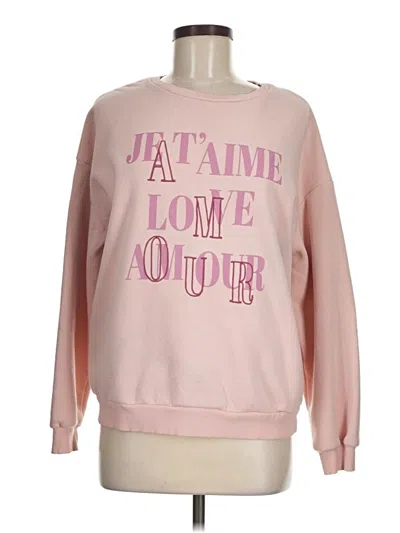 Pre-owned Francesca's Sweatshirt In Pink