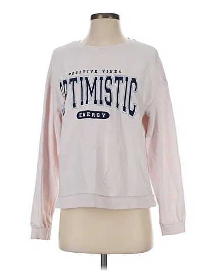 Pre-owned Francesca's Sweatshirt In Pink