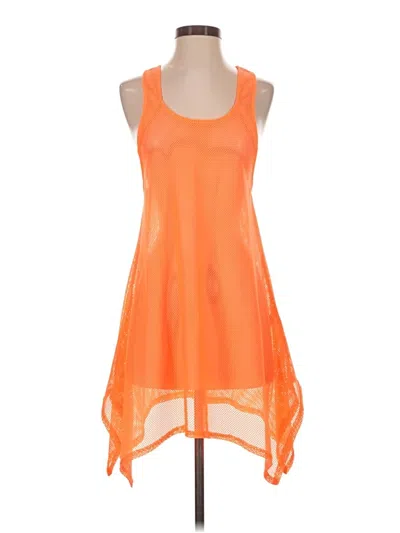 Pre-owned Francesca's Tank Top Orange Halter Neckline Tops