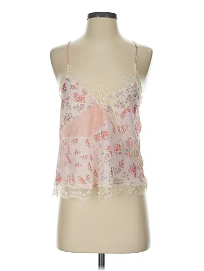 Pre-owned Francesca's Tank Top Pink Sweetheart Neckline Tops