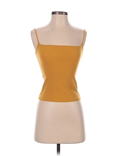 Francesca's Tube Top Yellow Strapless Neckline Tops