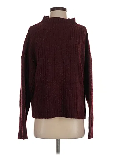 Pre-owned Francesca's Turtleneck Sweater In Burgundy