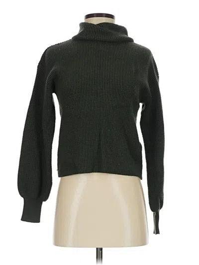 Pre-owned Francesca's Turtleneck Sweater In Green