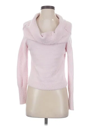 Pre-owned Francesca's Turtleneck Sweater In Pink