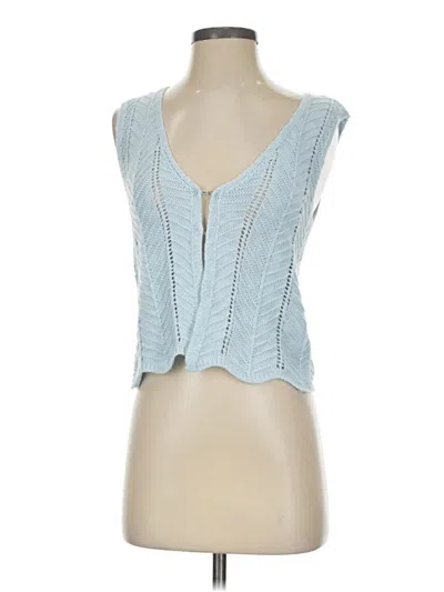 Pre-owned Francesca's Vest In Blue