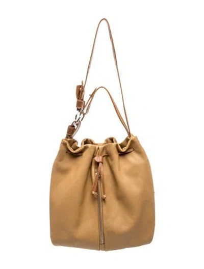 Pre-owned Francesco Biasia Leather Bucket Bag In Brown