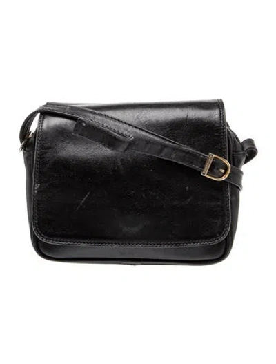 Pre-owned Francesco Biasia Leather Crossbody Bag In Black