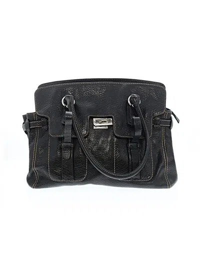 Pre-owned Francesco Biasia Leather Satchel In Black