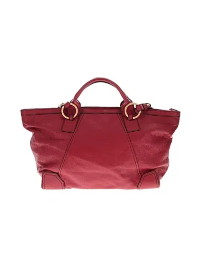 Pre-owned Francesco Biasia Leather Satchel In Red