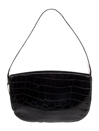 Pre-owned Francesco Biasia Leather Shoulder Bag In Black