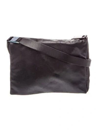Pre-owned Francesco Biasia Leather Shoulder Bag In Black