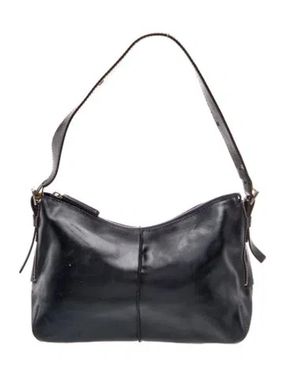 Pre-owned Francesco Biasia Leather Shoulder Bag In Black