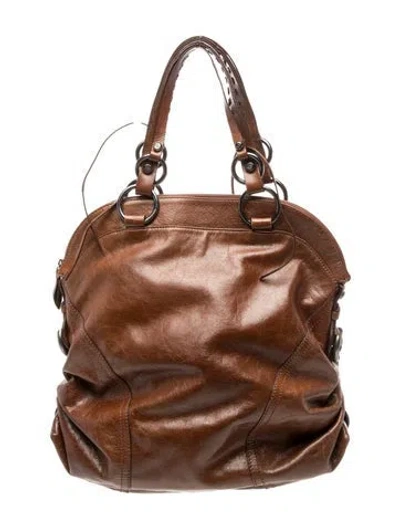 Pre-owned Francesco Biasia Leather Shoulder Bag In Brown