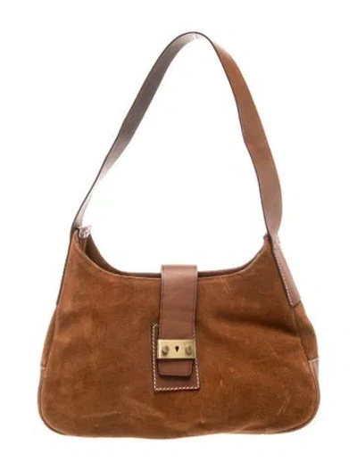 Pre-owned Francesco Biasia Leather Shoulder Bag In Brown
