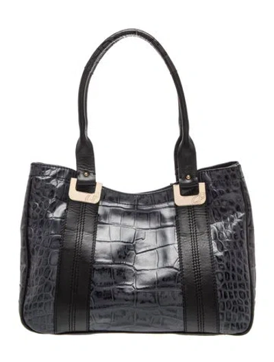 Pre-owned Francesco Biasia Leather Shoulder Bag In Gray