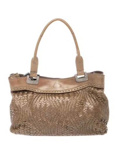 Pre-owned Francesco Biasia Leather Shoulder Bag In Neutral
