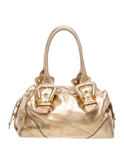 Pre-owned Francesco Biasia Leather Shoulder Bag In Neutrals