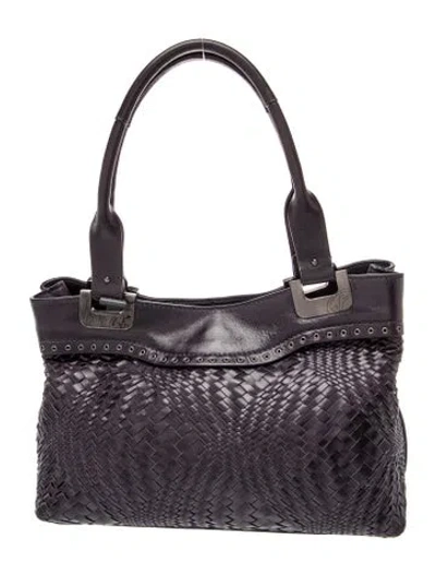 Pre-owned Francesco Biasia Leather Shoulder Bag In Purple