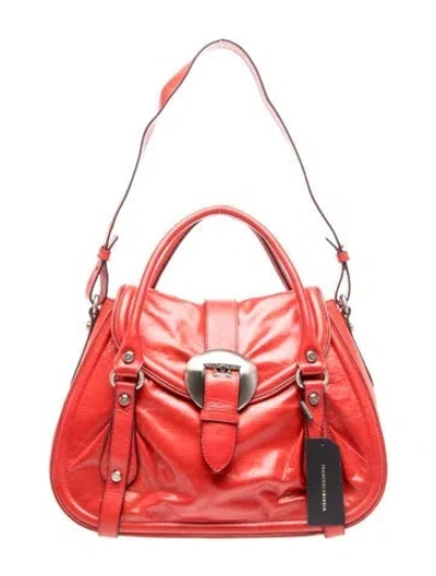 Pre-owned Francesco Biasia Leather Shoulder Bag In Red