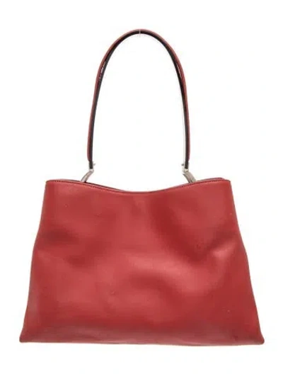 Pre-owned Francesco Biasia Leather Shoulder Bag In Red