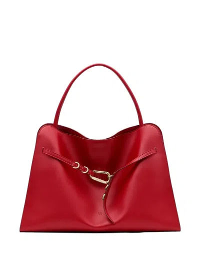 Francesco Biasia Leather Top-handle Tote Bag In Red