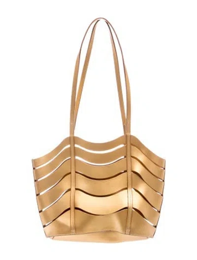 Pre-owned Francesco Biasia Leather Tote In Neutrals