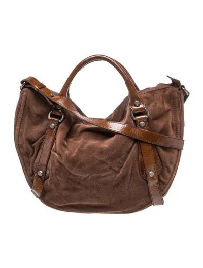 Pre-owned Francesco Biasia Suede Hobo In Brown